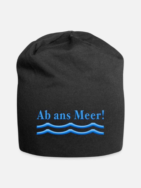 Ab ans meer - Jersey-Beanie - Schwarz