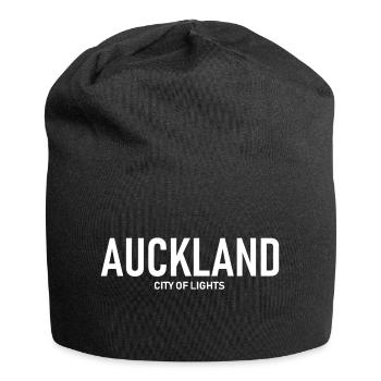 Auckland - City of Lights - New Zealand Neuseeland - Jersey-Beanie - Schwarz - Vorne