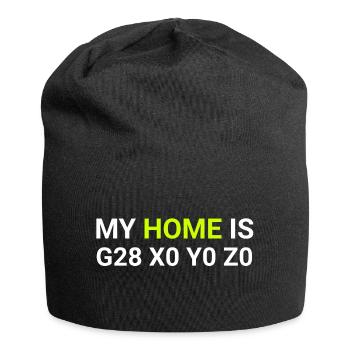 my home is x0 y0 z0 - Jersey-Beanie - Schwarz - Vorne