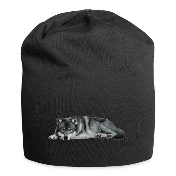 wolf - Jersey-Beanie - Schwarz - Vorne