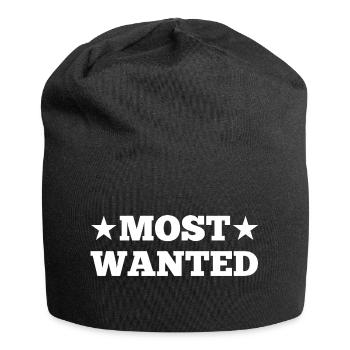 Most Wanted - Jersey Beanie - black - Front
