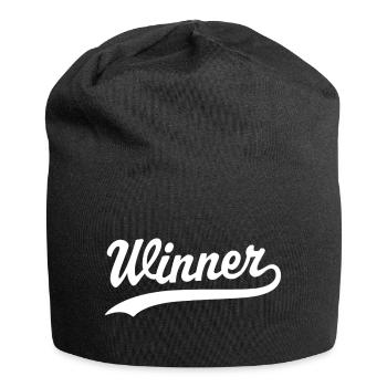 Gewinner - Jersey-Beanie - Schwarz - Vorne