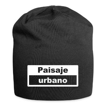 Paysage urbain Typographie Espagnol - Bonnet en jersey - noir - Devant