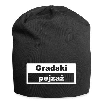 Paysage urbain Typographie Croatie - Bonnet en jersey - noir - Devant