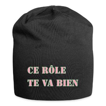 DIESE ROLLE PASST GUT ZU DIR - Jersey-Beanie - Schwarz - Vorne
