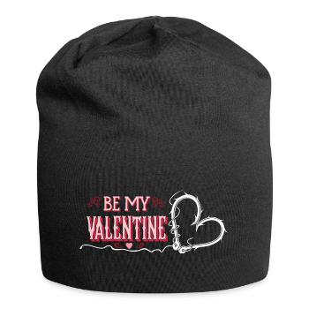 Be My Valentine Romantic Heart - Jersey Beanie - black - Front