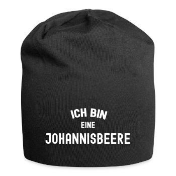 ICH BIN EINE JOHANNISBEERE Karneval Kostüm Beeren - Jersey-Beanie - Schwarz - Vorne