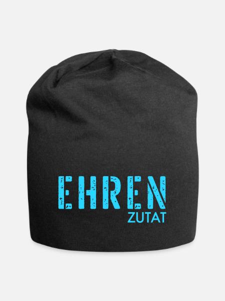 Ehrenzutat Beziehung - Jersey-Beanie - Schwarz