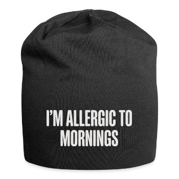 Vintage I'm Allergic To Mornings - Jersey Beanie - black - Front