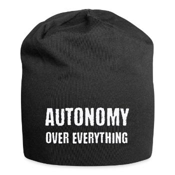 Autonomy Over Everything PDA Neurodivergent Gift - Jersey Beanie - black - Front
