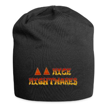 Nice Nightmares Halloween Eyes - Jersey Beanie - black - Front