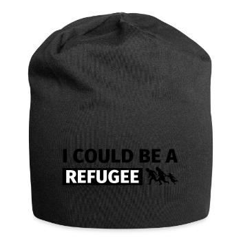 I could be a refugee - Jersey Beanie - black - Front