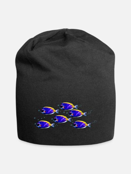 Doktorfisch (07) - Jersey-Beanie - Schwarz