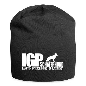 IGP SCHÄFERHUND Wilsigns Hundesport Geschenke IPO - Jersey-Beanie - Schwarz - Vorne
