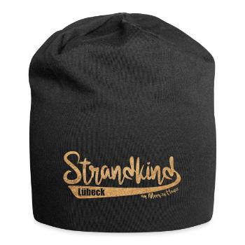 AM MEER ZU HAUSE ❤ Lübecker Strandkind - Jersey Beanie - black - Front