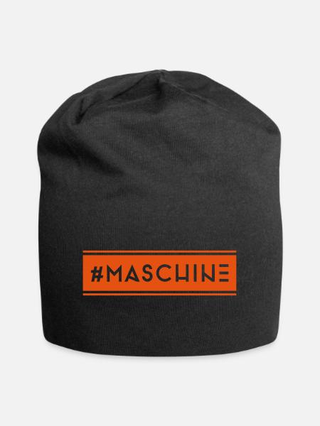 #Maschine - Jersey-Beanie - Schwarz