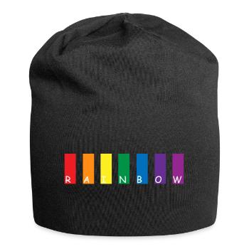 Rainbow - Jersey-Beanie - Schwarz - Vorne