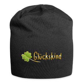 Lucky clover lucky child - Jersey Beanie - black - Front