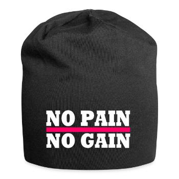 No pain no gain - Jersey Beanie - black - Front