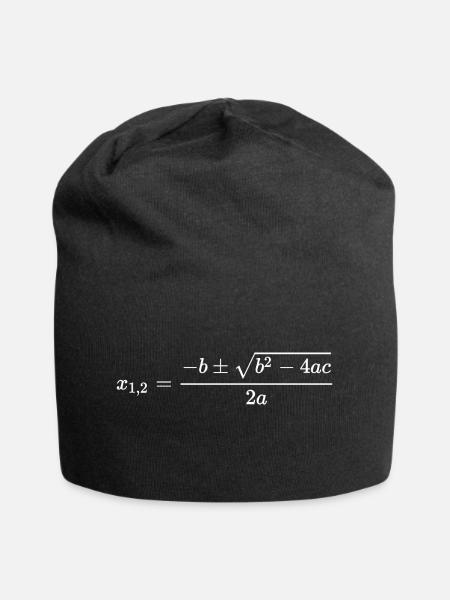 ABC Formel - PQ-Formel Mathematik Gleichung - Jersey-Beanie - Schwarz