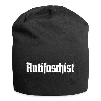 Antifaschist - Antifa - Rassismus - Widerstand - Jersey-Beanie - Schwarz - Vorne