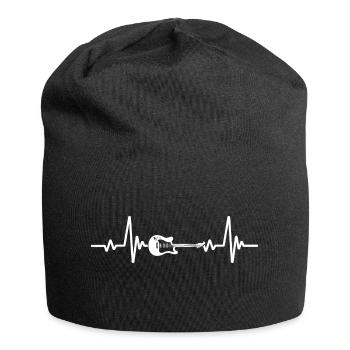 Cadeau Battement De Cœur Pour Guitariste - Bonnet en jersey - noir - Devant