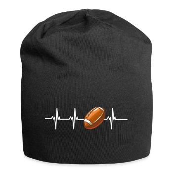 Rugby heartbeat - Jersey Beanie - black - Front