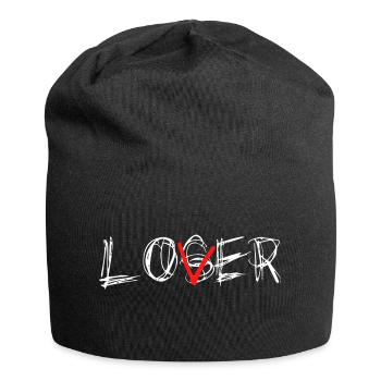 Loser Liebhaber - Jersey-Beanie - Schwarz - Vorne