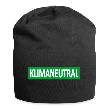 Klimaneutral-Klima-Statement - Jersey-Beanie - Schwarz - Vorne