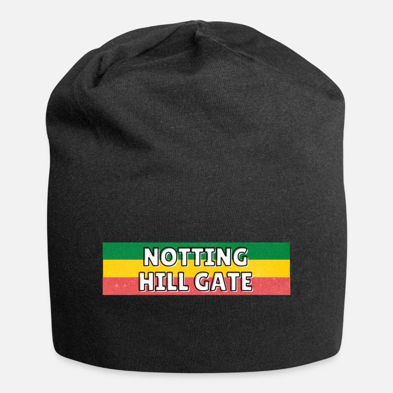 Notting Hill Gate Train Station - Jersey Beanie - black