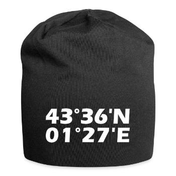 Coordonnées de Toulouse - Bonnet en jersey - noir - Devant