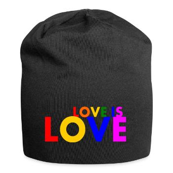 Love is love - Jersey-Beanie - Schwarz - Vorne