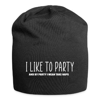 J’aime faire la fête citation drôle - Bonnet en jersey - noir - Devant