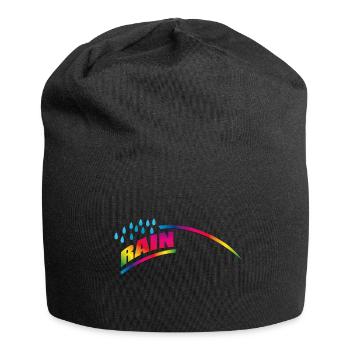 RAINdrops or Rainbow | Rainbow - Jersey Beanie - black - Front