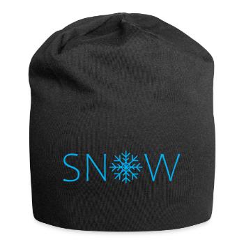 Snow - Schnee - Flocke - Jersey-Beanie - Schwarz - Vorne