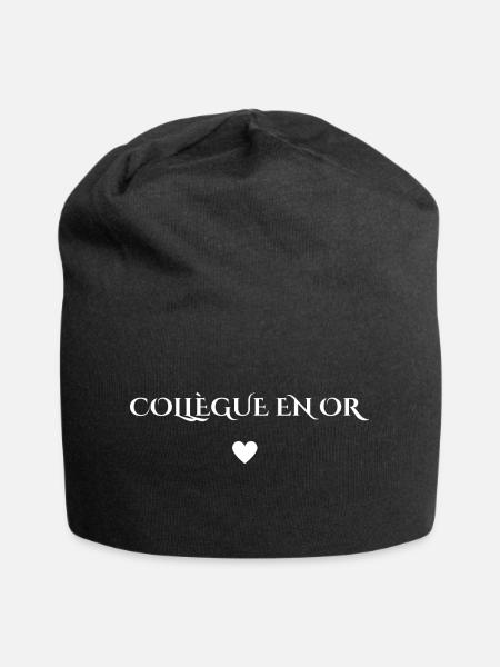 collègue en or - Bonnet en jersey - noir
