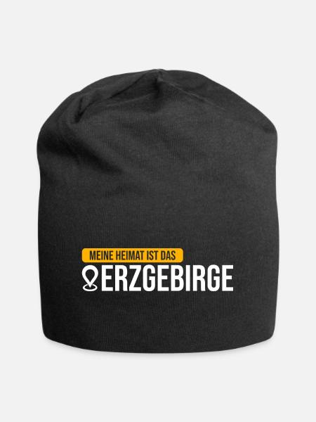 Meine Heimat ist das Erzgebirge - Jersey-Beanie - Schwarz