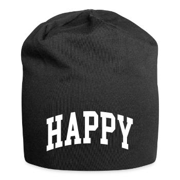 Happy - Jersey Beanie - black - Front