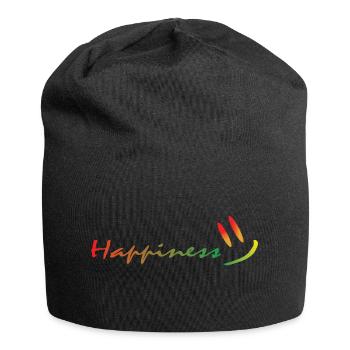 Happiness - Jersey-Beanie - Schwarz - Vorne