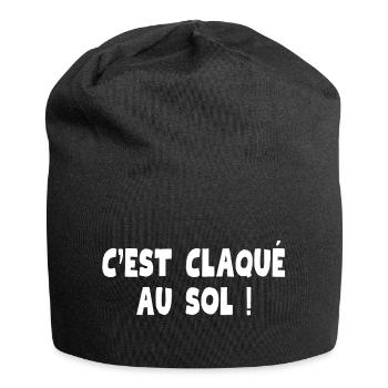 c'est claqué au sol, geek, jeux vidéo - Bonnet en jersey - noir - Devant