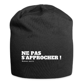 Ne pas s'approcher ! Homme marié - Bonnet en jersey - noir - Devant
