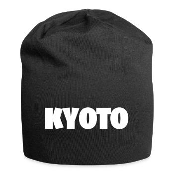 KYOTO WHITE - Jersey Beanie - black - Front