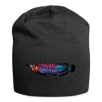 Meerestiere - Jersey-Beanie - Schwarz - Vorne