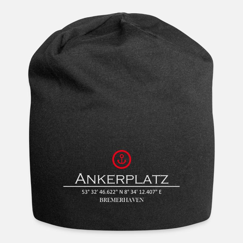 Ankerplatz Bremerhaven - Jersey-Beanie - Schwarz