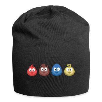 4 Elements (Fire, Earth, Water, Air) (Bubble) - Jersey Beanie - black - Front