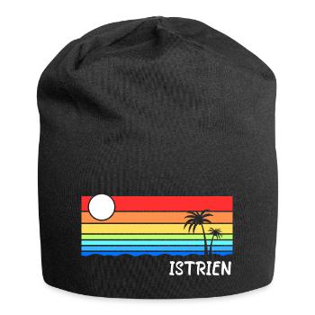 Istrien Kroatien Balkan Adria Urlaub Idee - Jersey-Beanie - Schwarz - Vorne