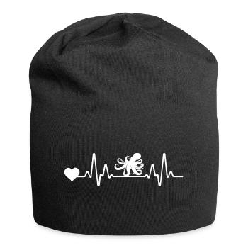 Poulpe de battement de cœur de calmar - Bonnet en jersey - noir - Devant