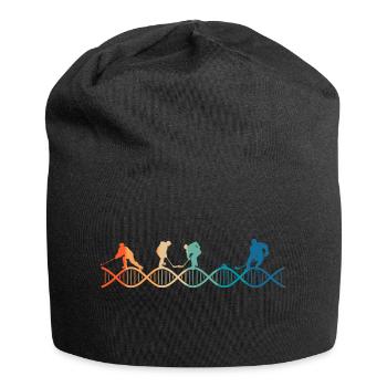 Eishockey liegt in meiner DNA - Jersey-Beanie - Schwarz - Vorne