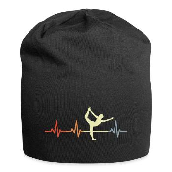 Yoga Kardiogramm - Jersey-Beanie - Schwarz - Vorne