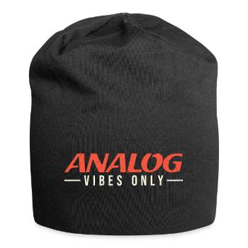 Analog Vibes Only - Music Lover Gift - Jersey Beanie - black - Front